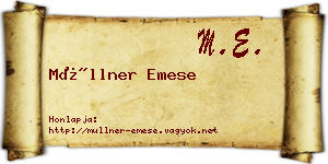 Müllner Emese névjegykártya
